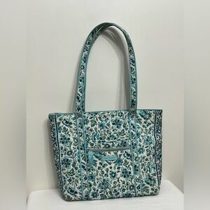 Vera Bradley Teal Floral Quilted Tote